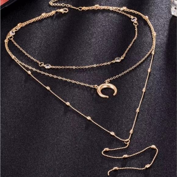 *Naomi* Layered Chain Necklace - Picture 3 of 7